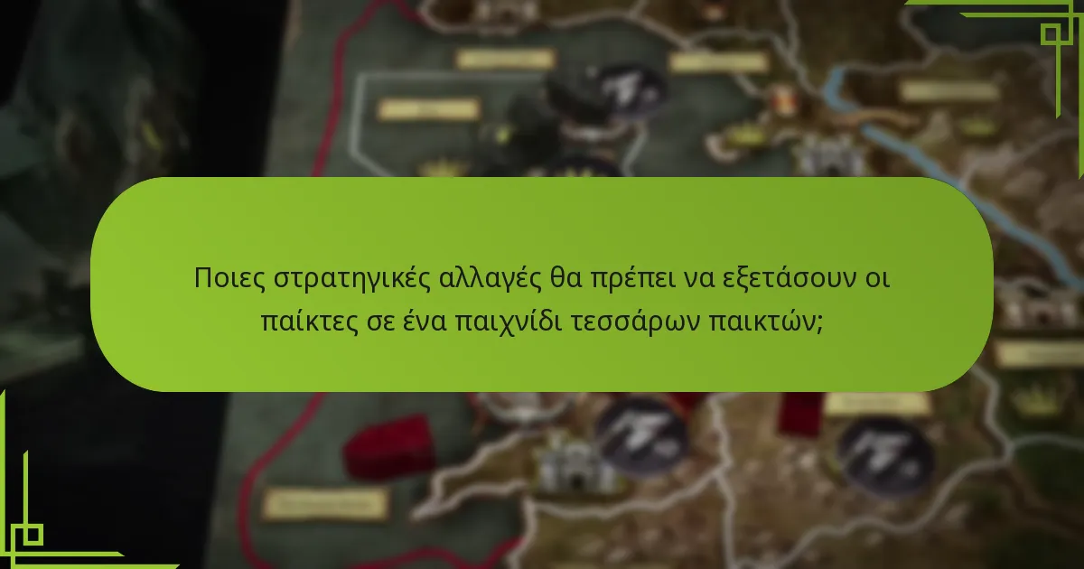 Πώς επηρεάζουν οι προσαρμογές εδαφών τη δυναμική του παιχνιδιού σε ένα σενάριο τεσσάρων παικτών;